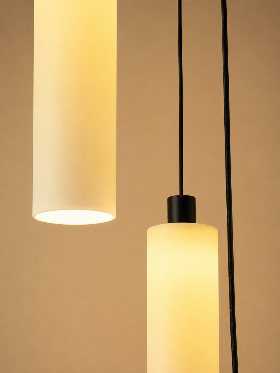 Lucerna 3 Drop Cluster Light - Large Cylinder - Ceramic Porcelain Cluster Light