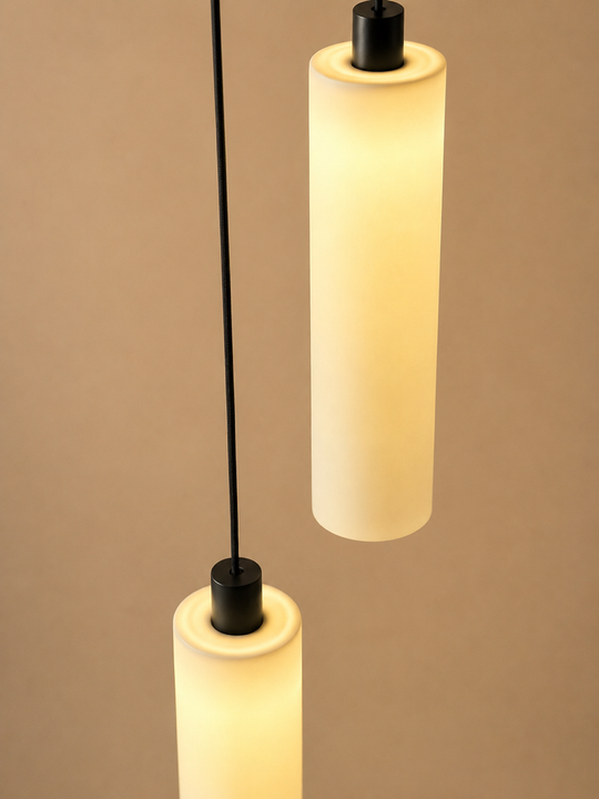 Lucerna 3 Drop Cluster Light - Large Cylinder - Ceramic Porcelain Cluster Light