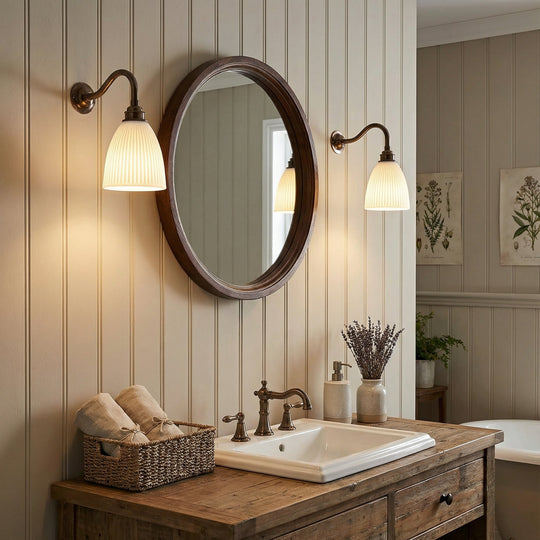 Dudley Wall Light - Short Swan Neck Antique Brass Fitting