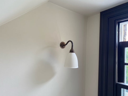Dudley Wall Light - Short Swan Neck Antique Brass Fitting