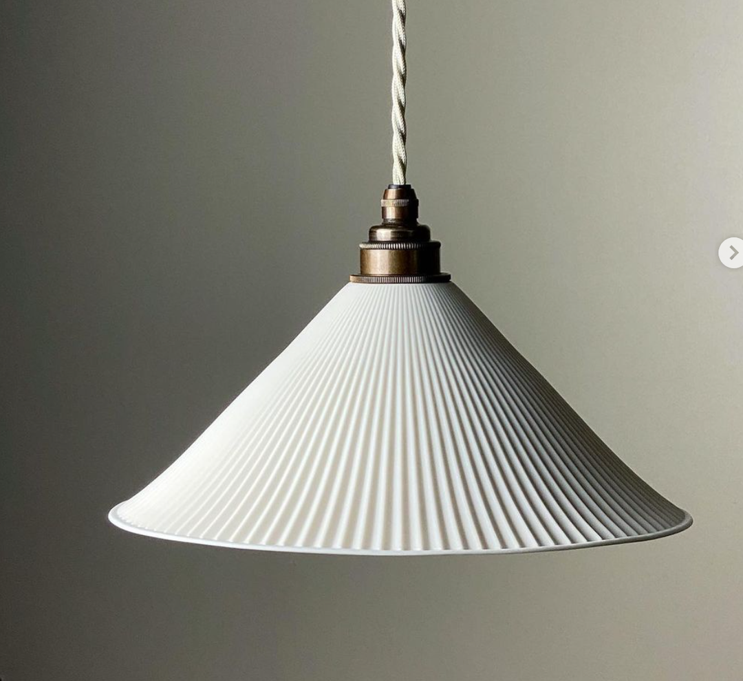 Pleated Coolie Pendant Light